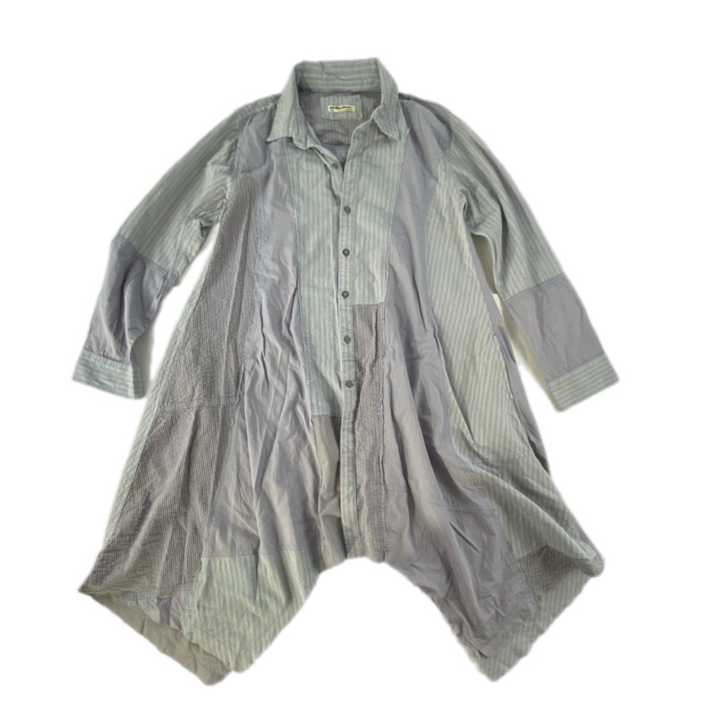 Free People We The Free Remade Dress Shirt Blue Lavender Small NWOT - Picture 8 of 16